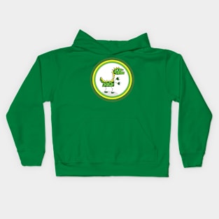 little Green t-rex Dinosaur Illustrations Kids Hoodie